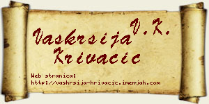 Vaskrsija Krivačić vizit kartica